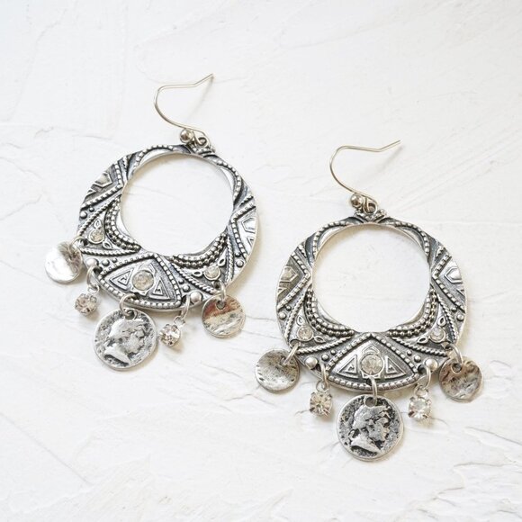 Chico's Coin Chandelier Earrings - Picture 1 of 3